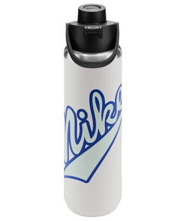 Nike Trinkflasche Recharge Chug Bottle Edelstahl weiss/blau 709ml